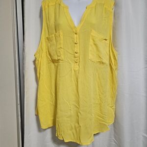 Torrid Yellow Sleeveless Tank Top